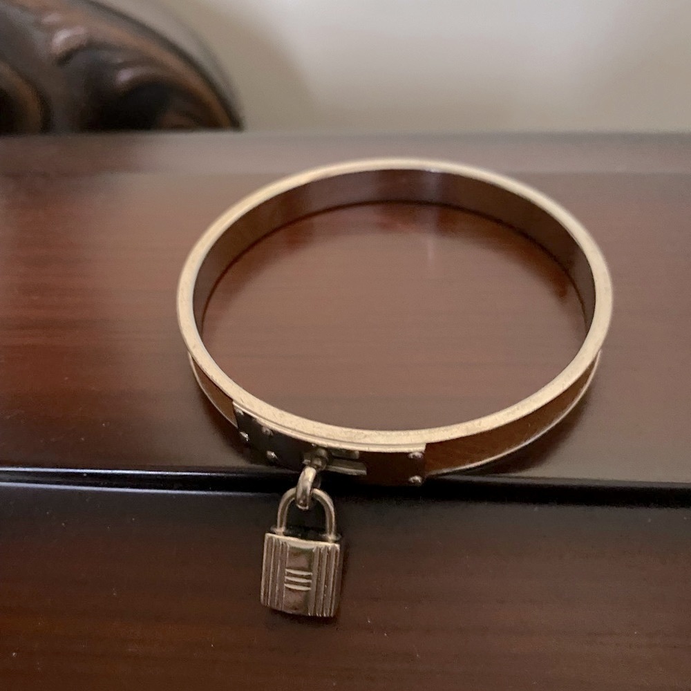 Hermes Cadena kelly lock bangle bracelet